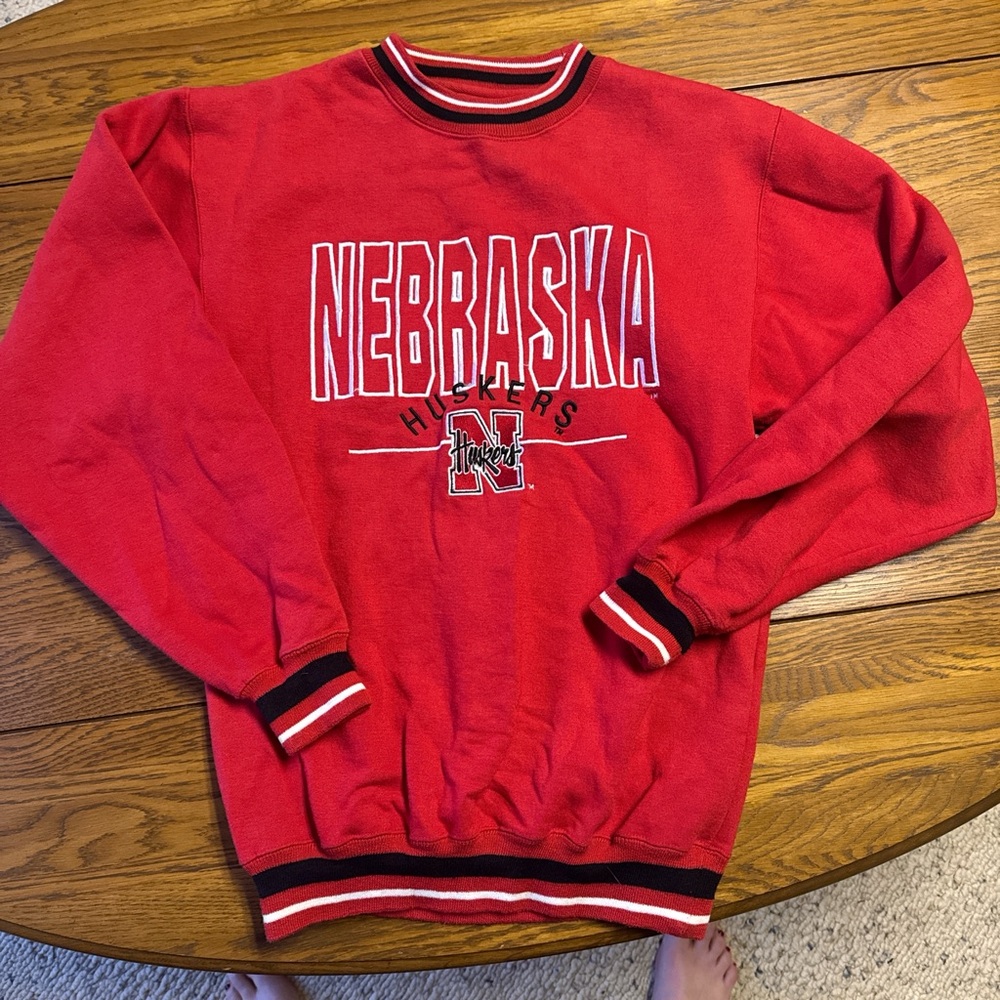 Vintage Nebraska Huskers Red Sweater